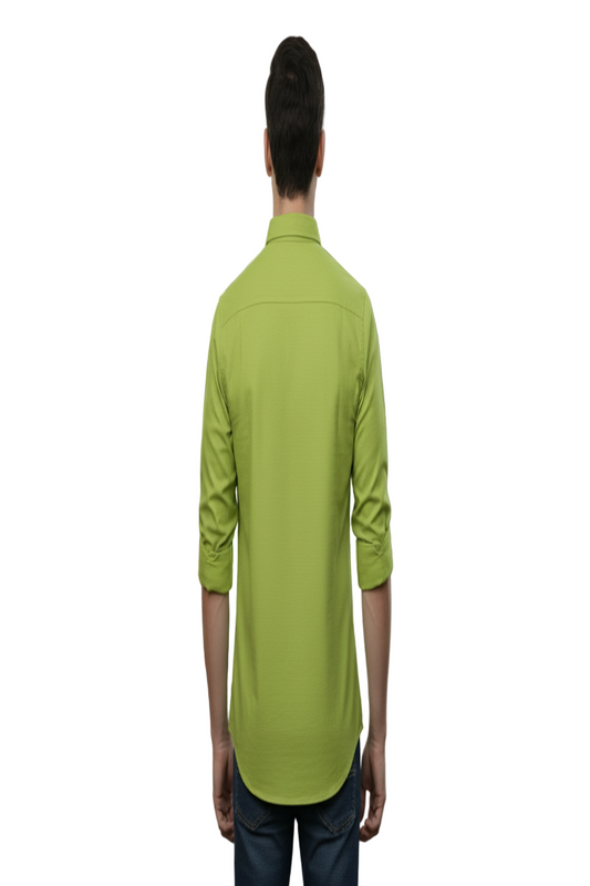 Yshirtify Royal Green Full Sleeve Solid cotton shirt