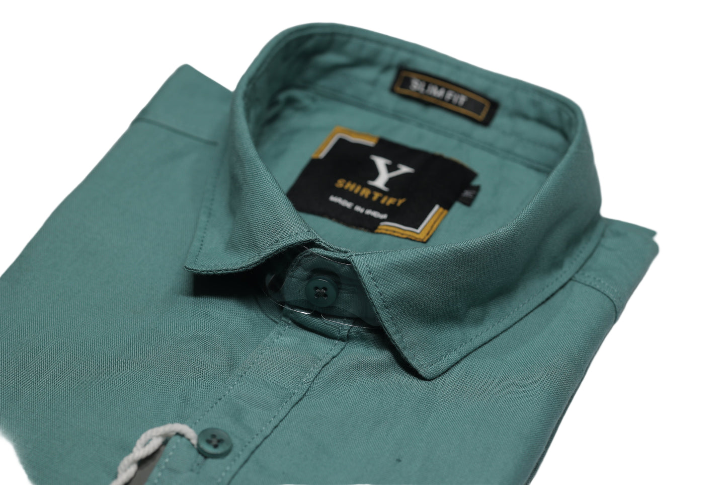 Full Sleeve Royal Cian Solid cotton shirt