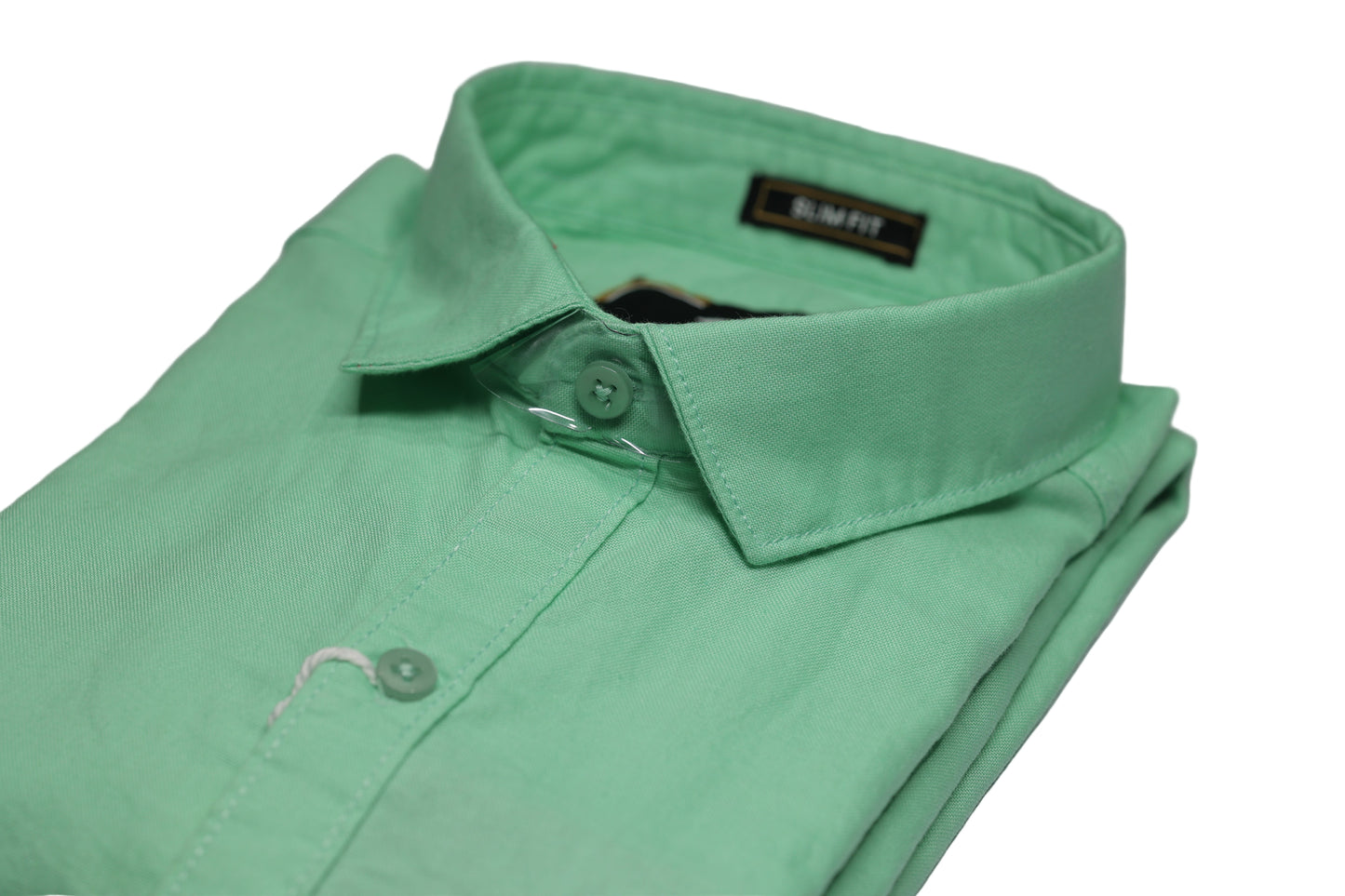 Full Sleeve Aqua Green Solid cotton shirt