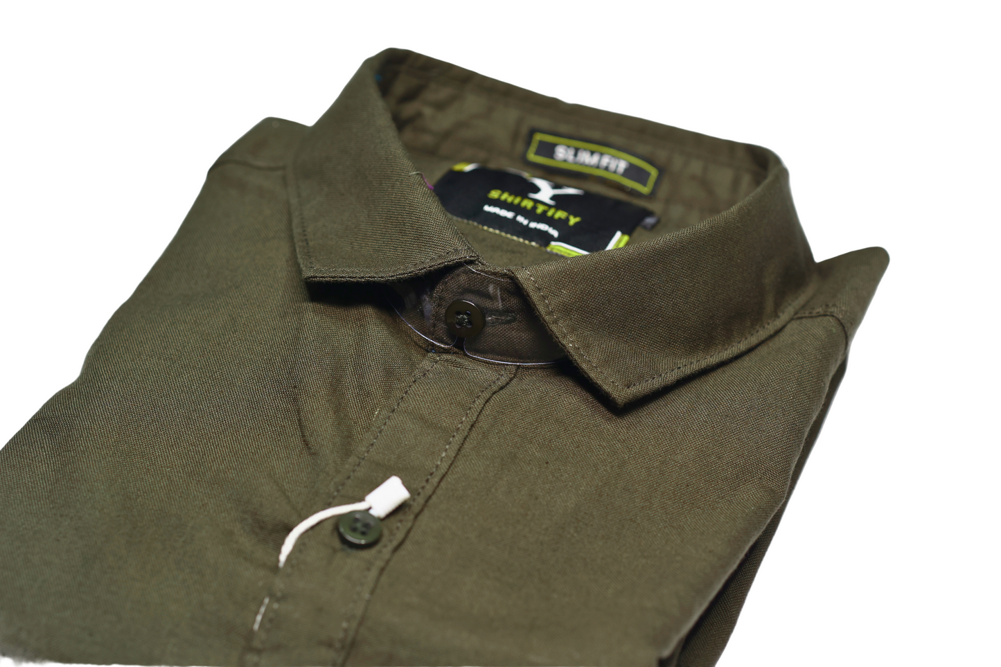 Full Sleeve Forest Green Solid cotton shirt