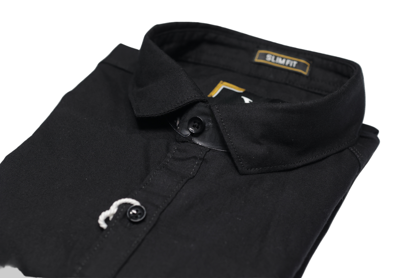 Full Sleeve Black Solid cotton shirt